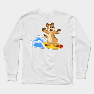 Meerkat Surfer Surfboard Long Sleeve T-Shirt